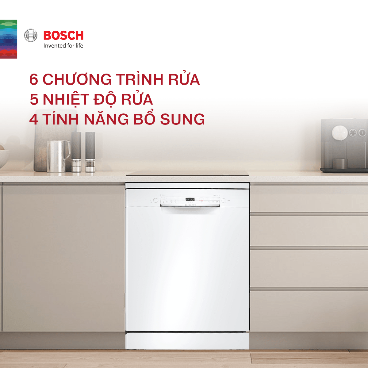 Máy rửa bát Bosch SMS6ZCW07E sang trọng